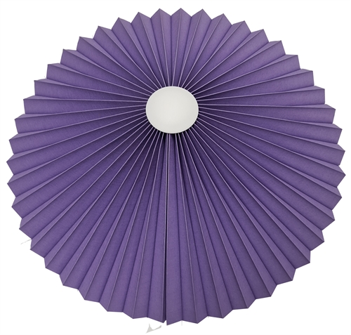Rosette plisse til loft lilla Ø40 med ledning